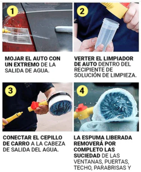 🚗✨ Kit de Cepillo Giratorio Automático para Lavado de Vehículos 💦 ENVÍO GRATIS Y PAGO CONTRA ENTREGA