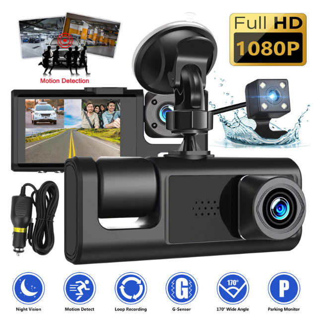 Cámara grabadora de video frontal/trasera/interior para automóvil HD 1080P $$ Pague al recibir sus productos $$