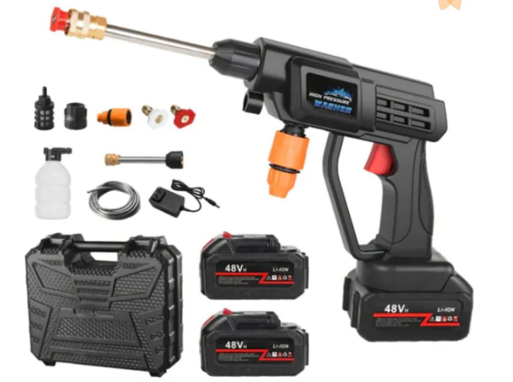 Hidrolavadora Portátil 48V 🚀 | 2 Baterías 🔋 Alta Presión 💦 Maletín + Accesorios